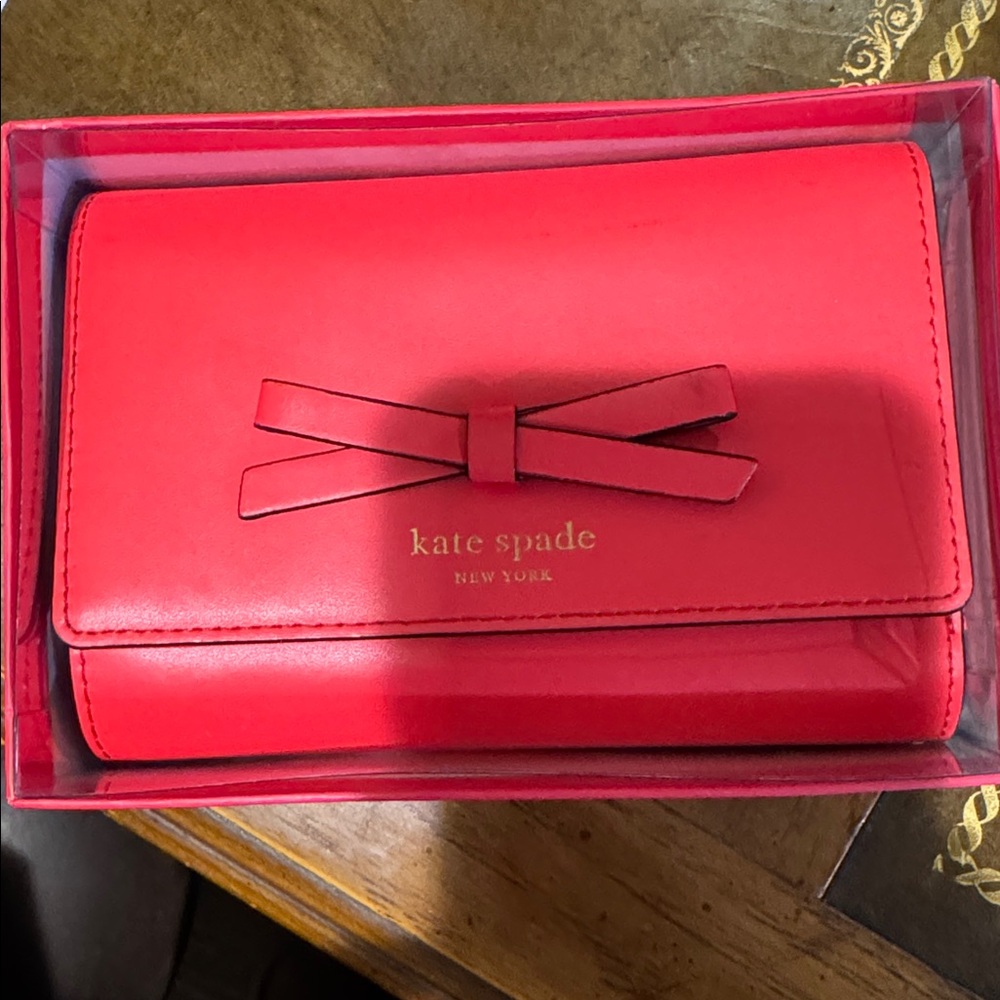 Kate Spade Vibrant Pink Bow wallet